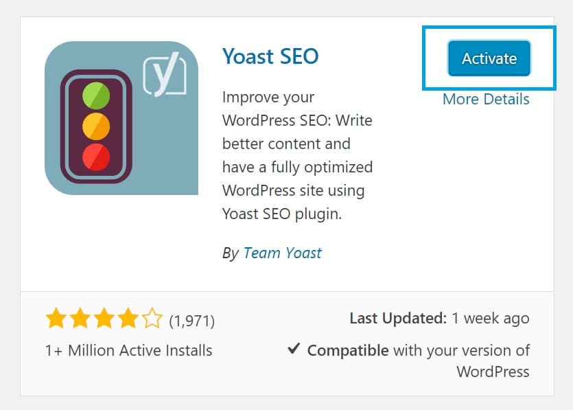 activate yoast seo