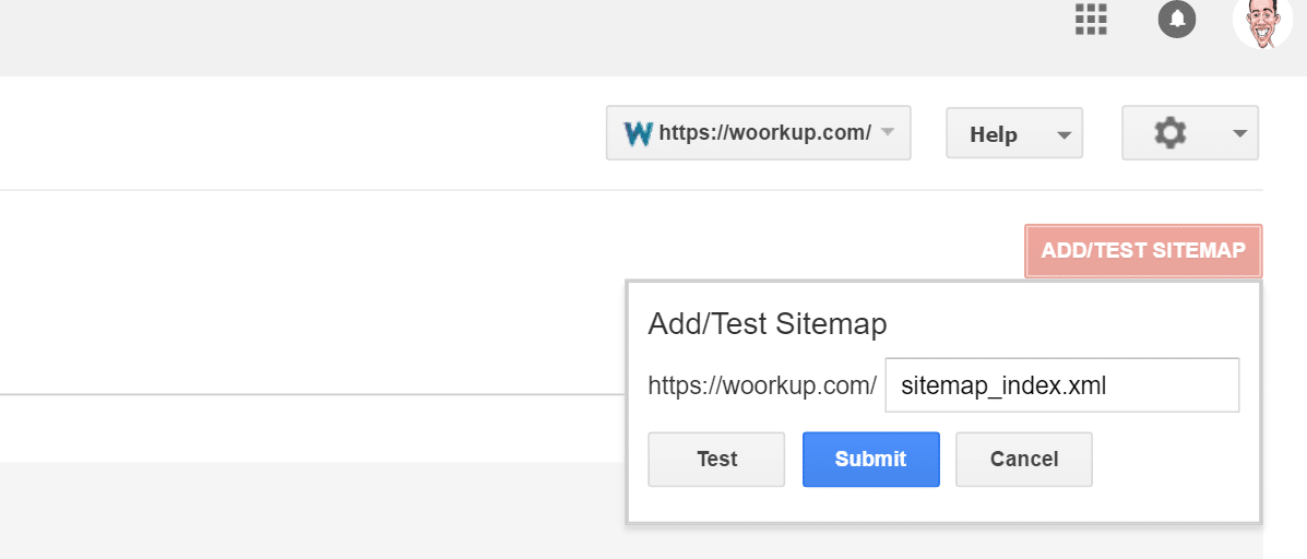 google search console submit sitemap