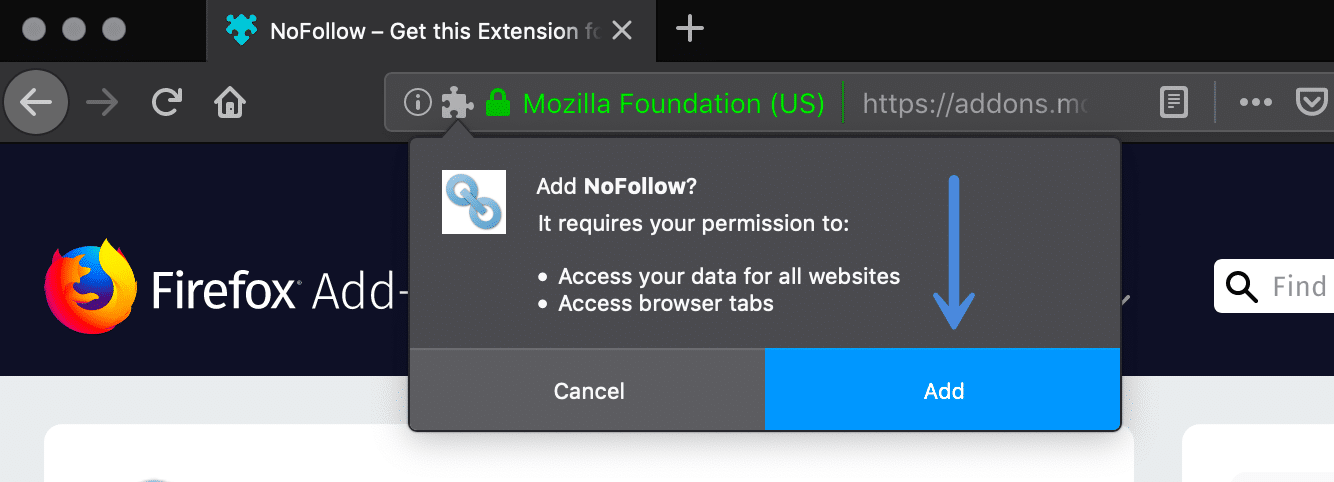 Add permission nofollow extension