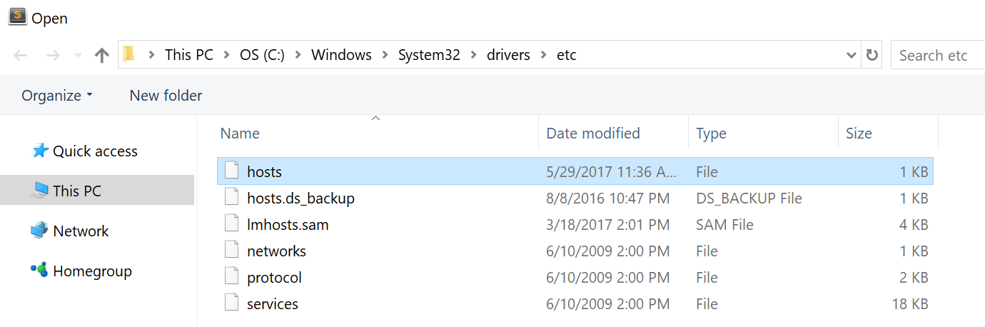 hosts file explorer