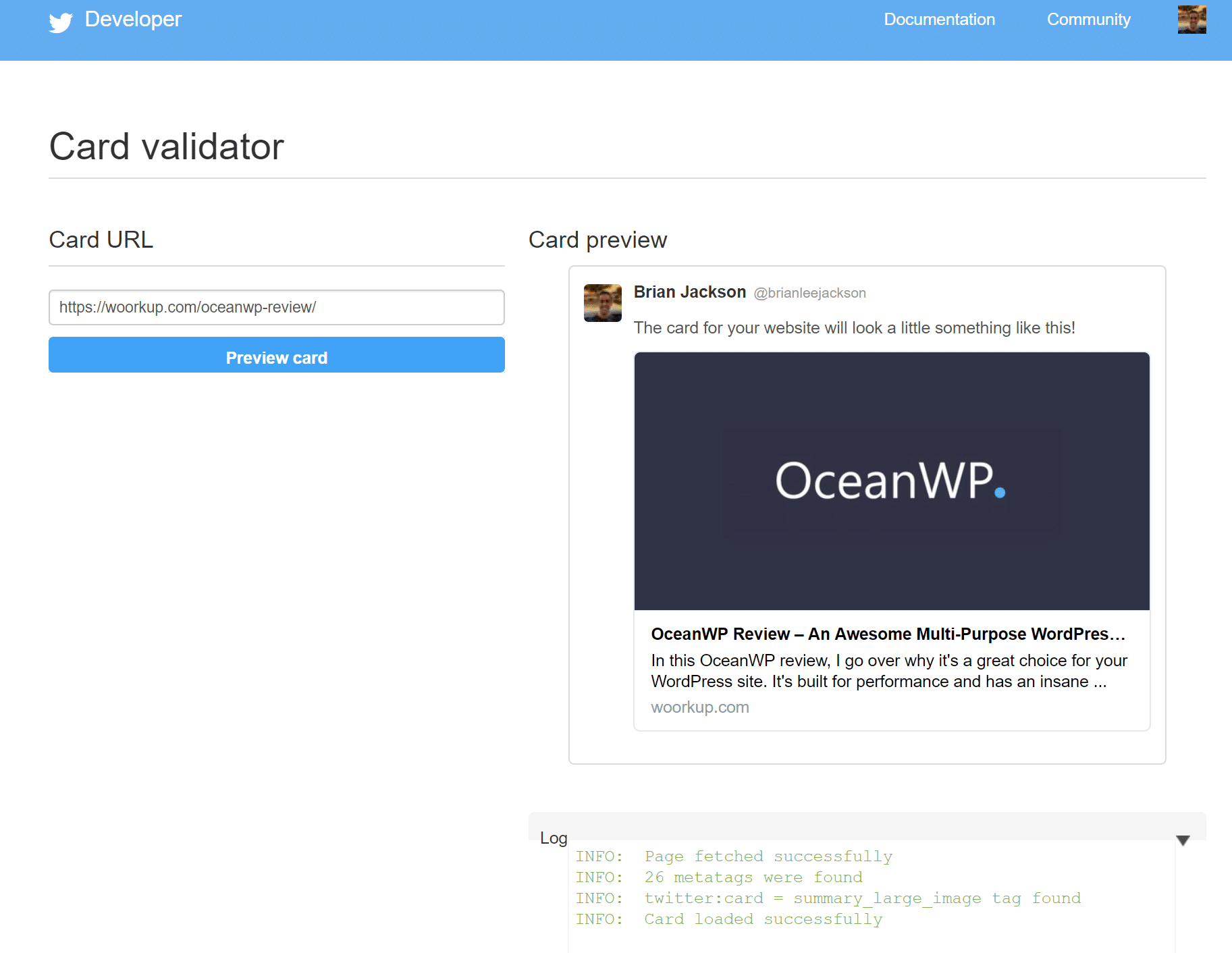 Twitter Card Validator