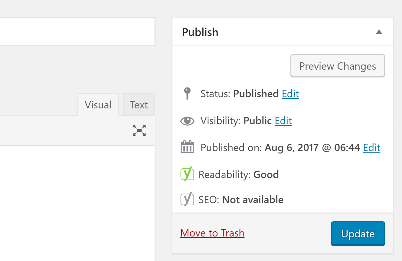 No WordPress revisions