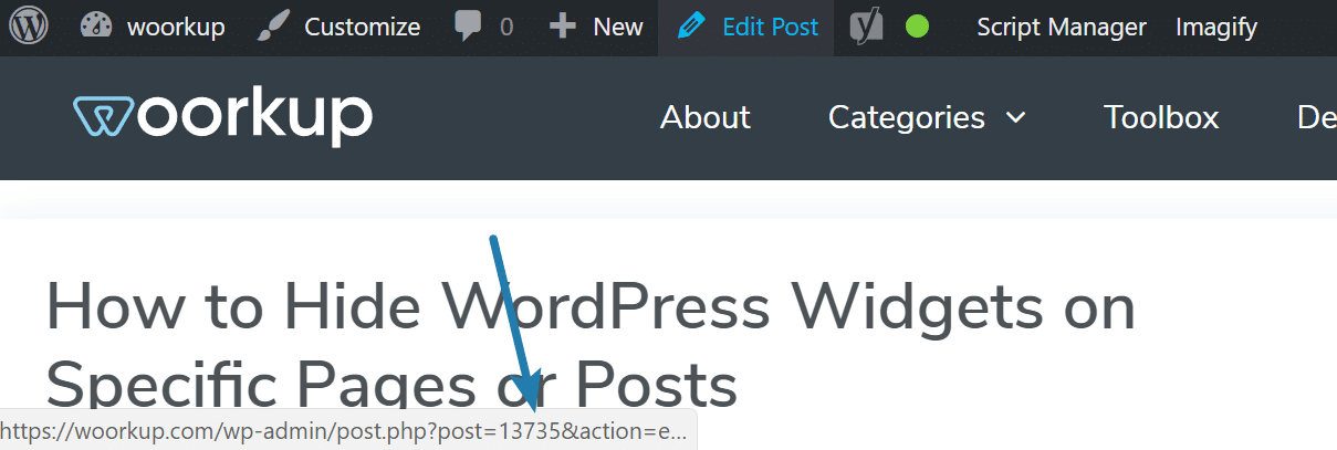 Find WordPress post ID