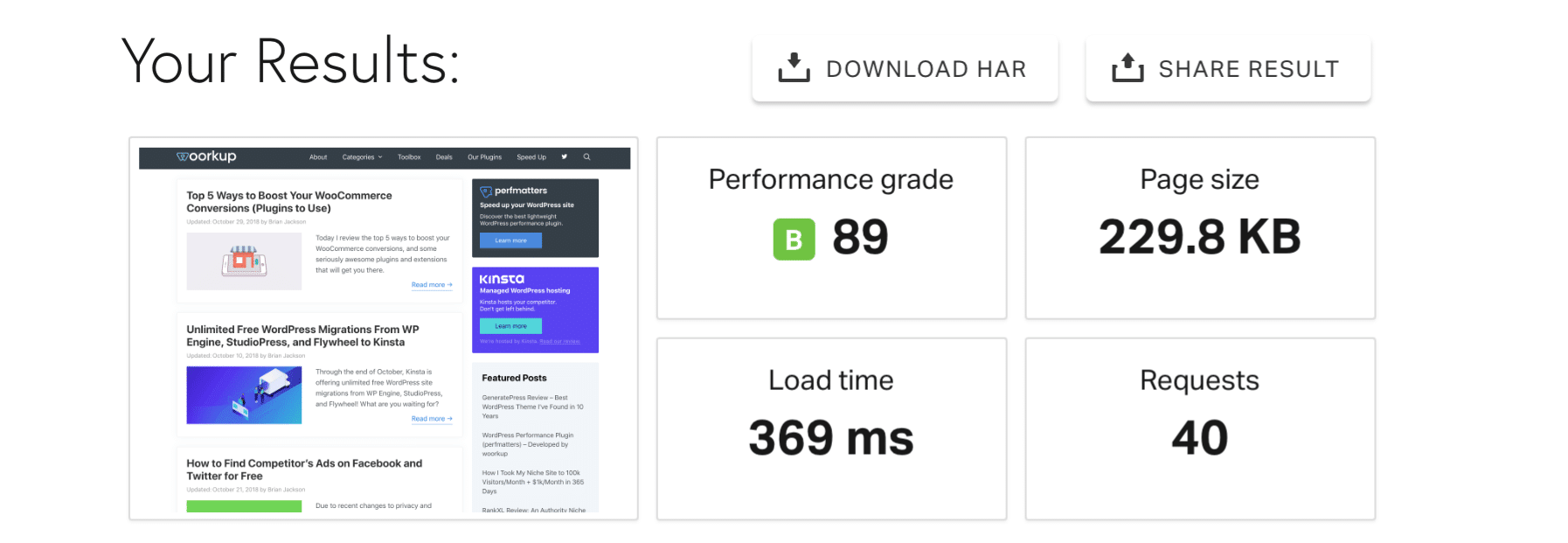 Pingdom website speed test