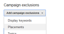 Add Campaign Exclusions