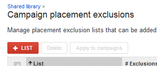 Campaign Exclusion List