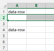 Method 1 - Excel Blank Row