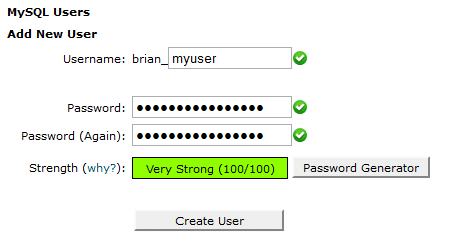 MySQL Users