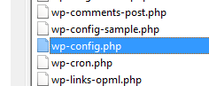 wp-config file