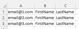 3 column email list