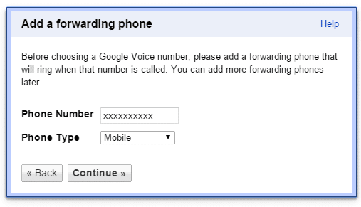 add forwarding phone