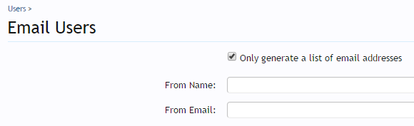 only generate email addresses