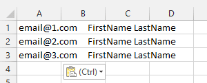 paste into excel