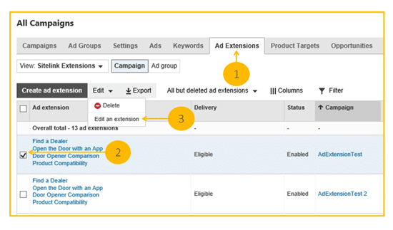 sitelink extensions