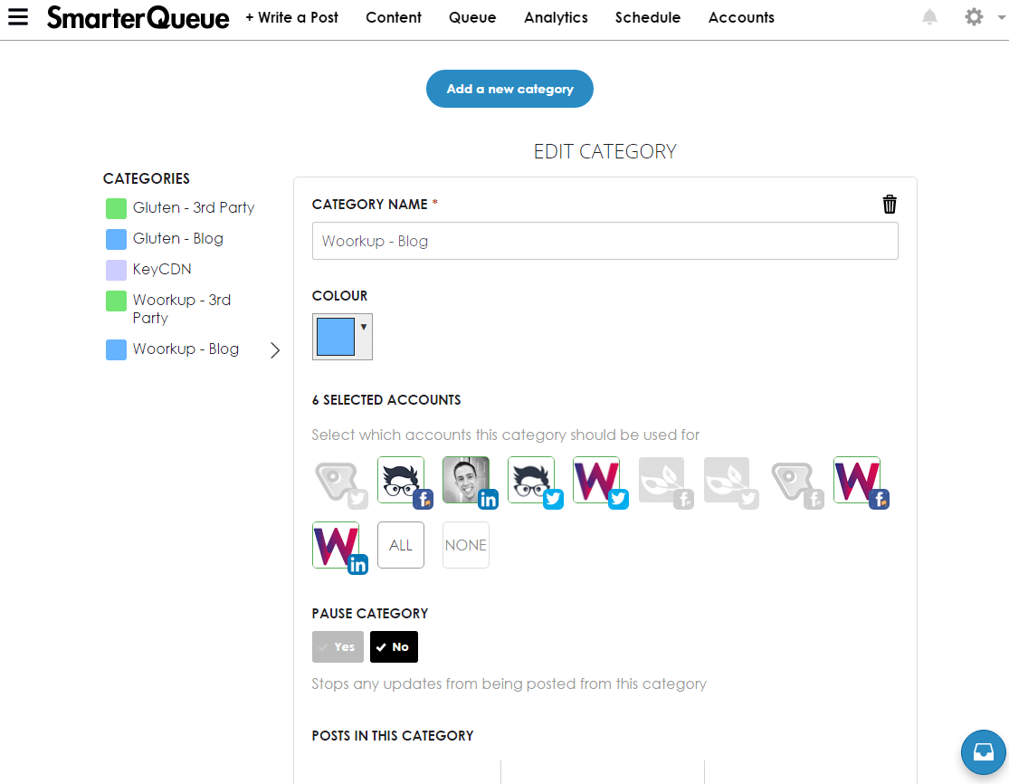 smarterqueue categories