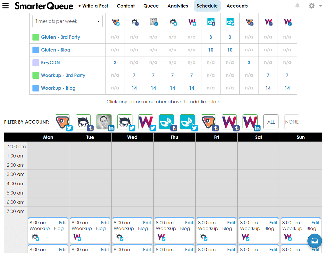 smarterqueue schedule