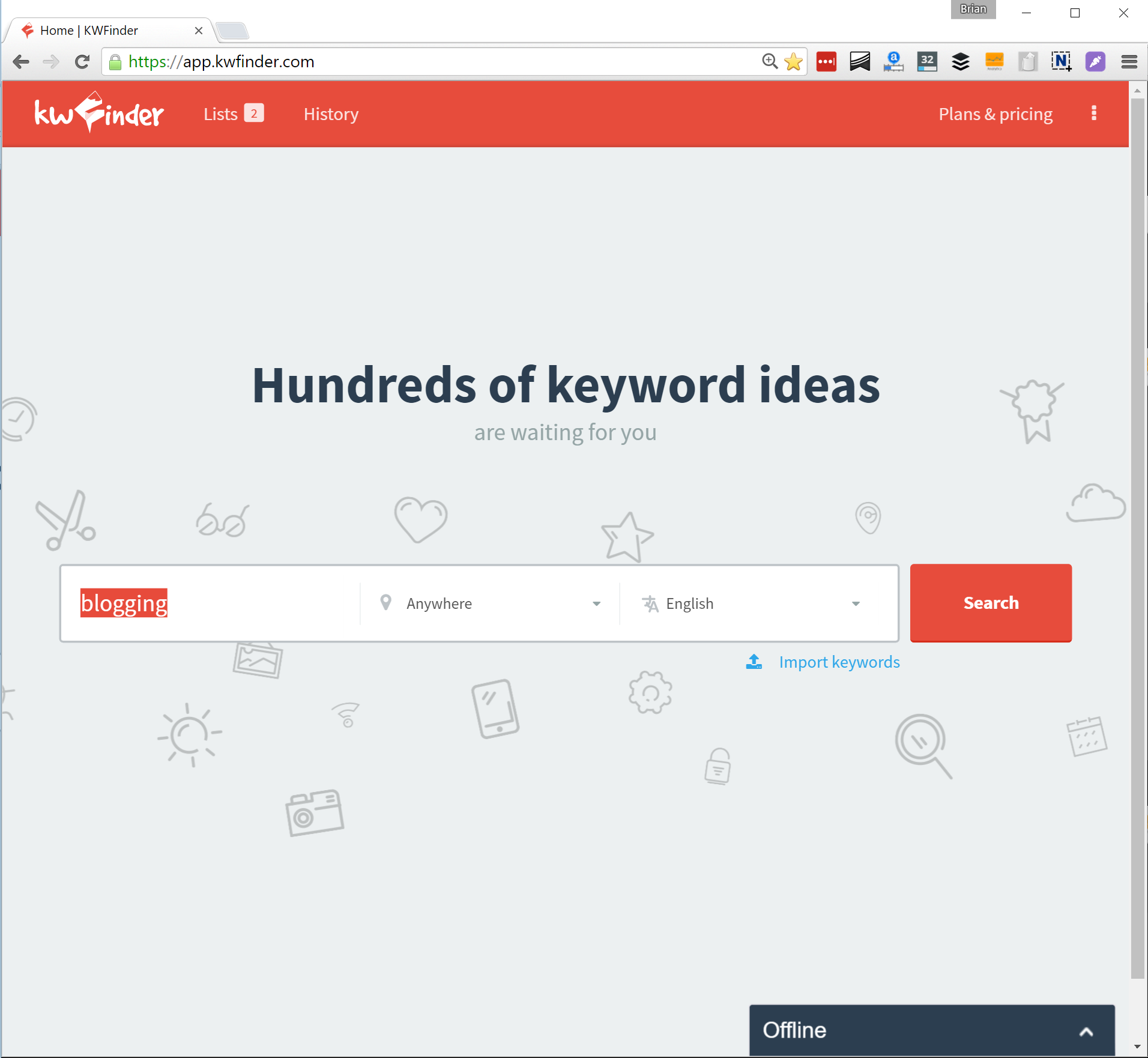 keyword research tool demo