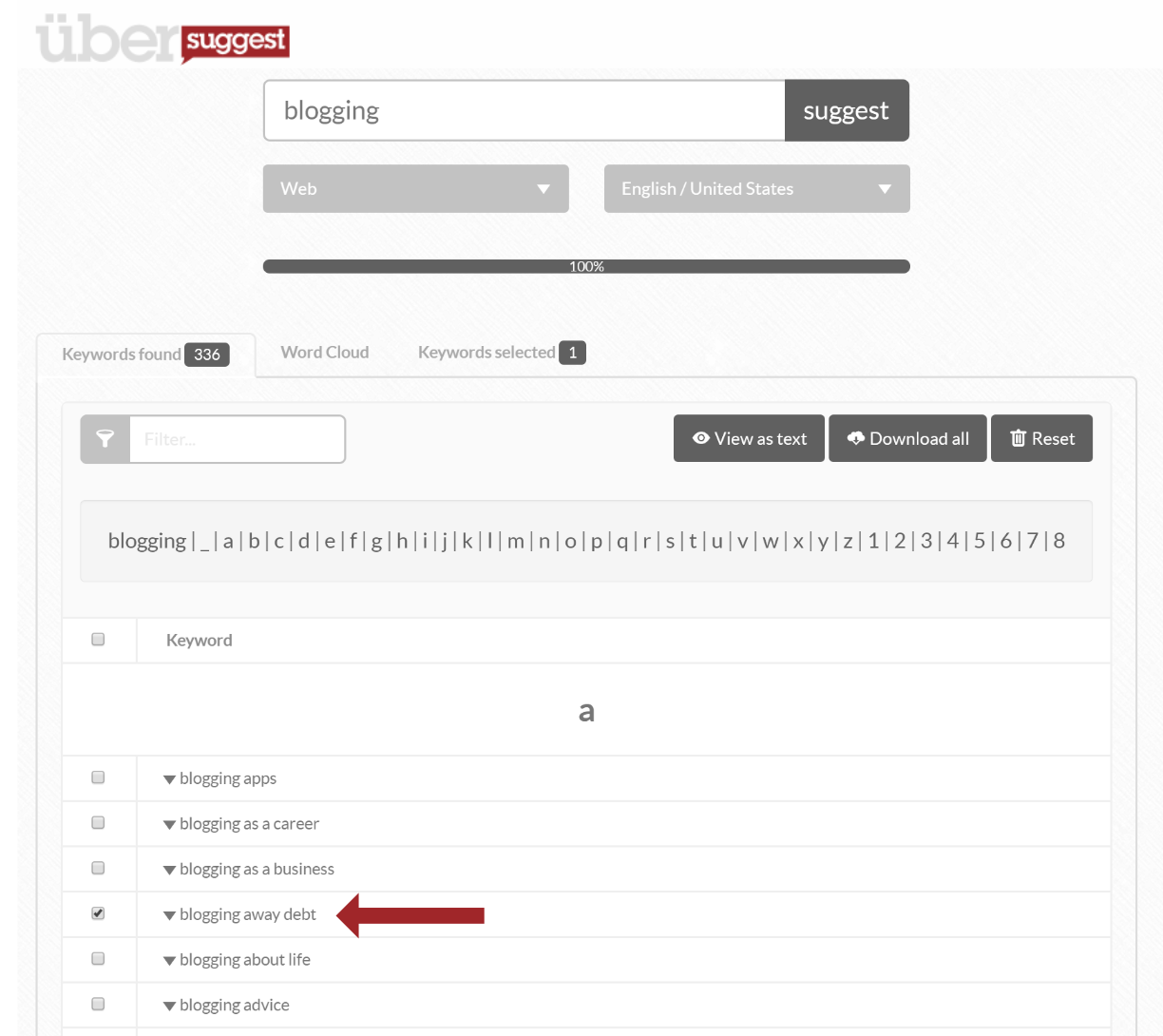 long tail keyword variation