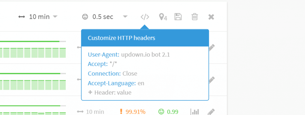 customize http headers