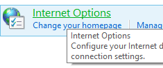 internet options