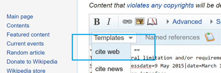 How to add Wikipedia references for a website (few simple steps)