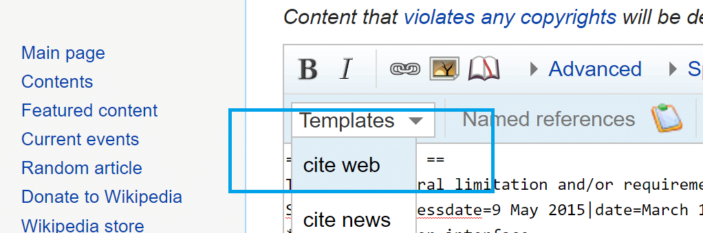 cite web wikipedia