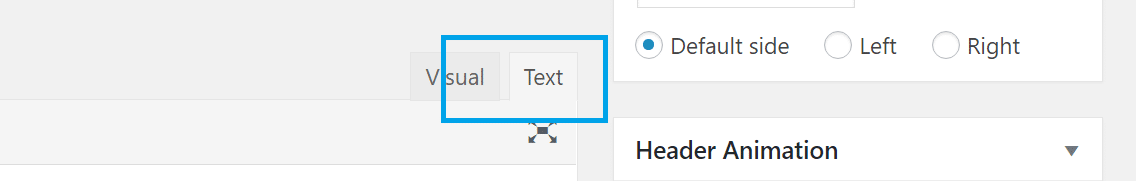 text mode wordpress