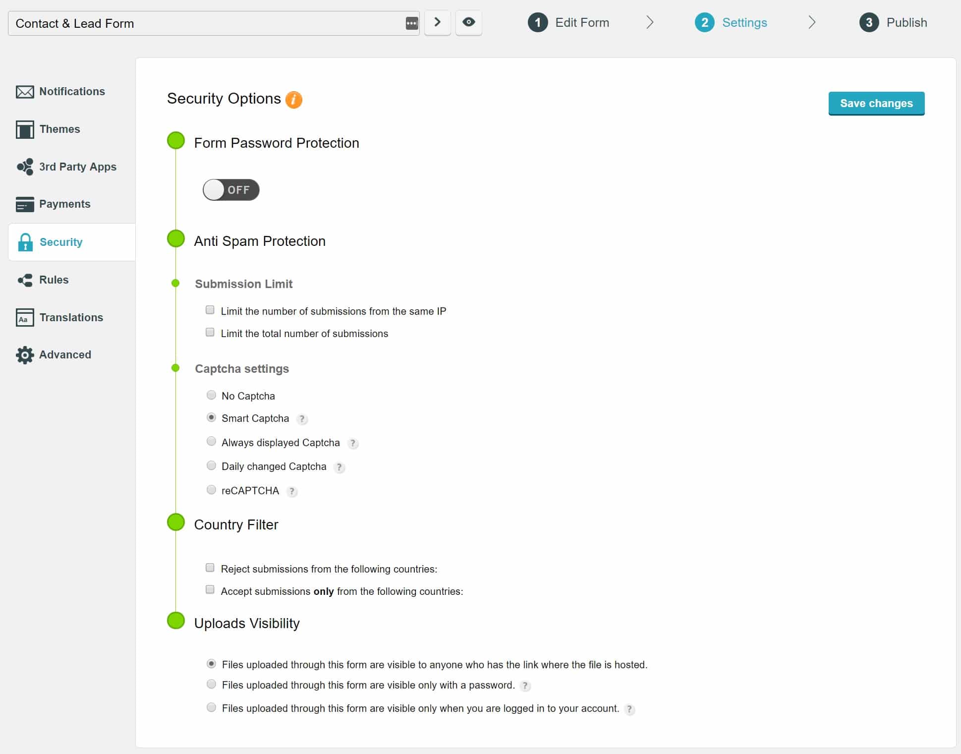 wordpress forms security