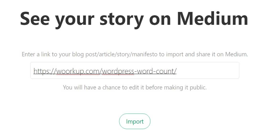 import story to medium