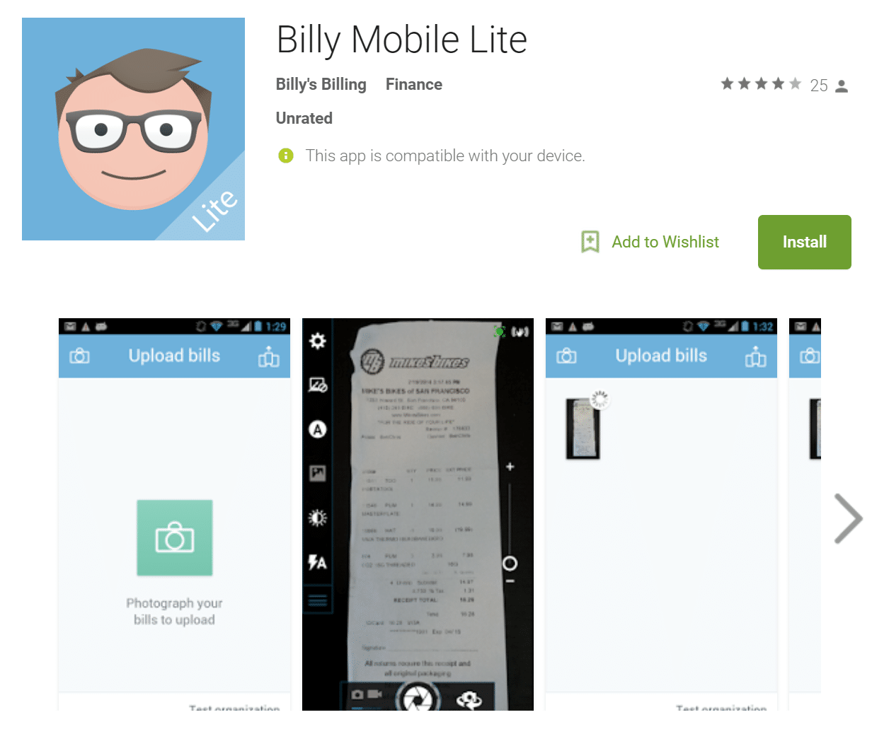 Billy mobile lite for Android