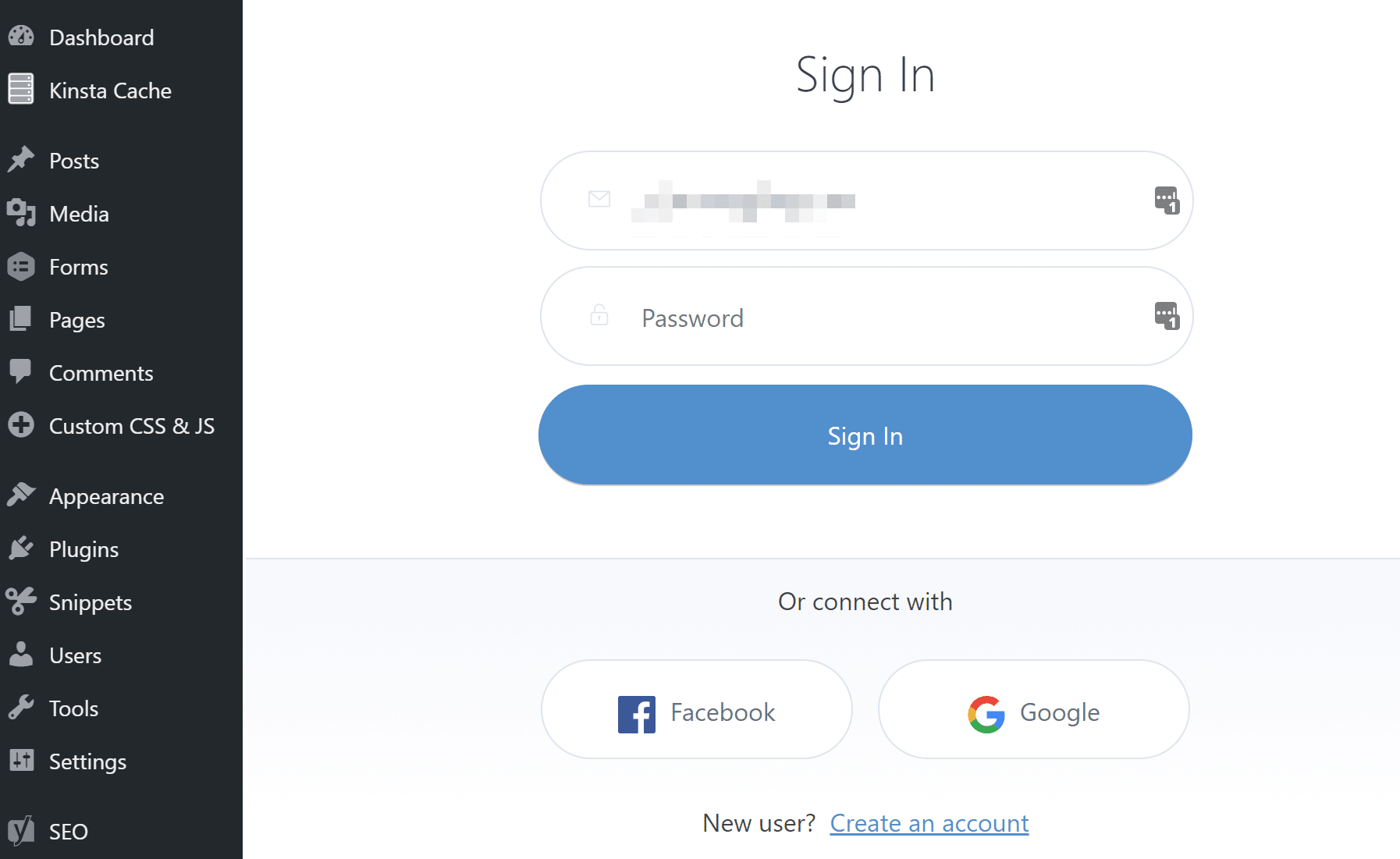 Sign in GetSiteControl