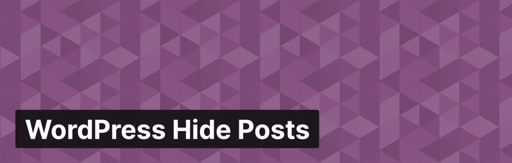 WordPress Hide Posts plugin