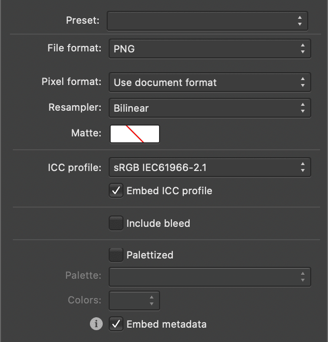 Mac sRGB IEC61966-2.1 color profile