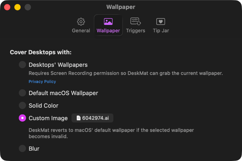 DeskMat app wallpaper