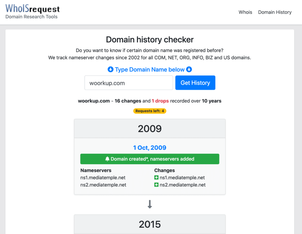 Check domain dns records