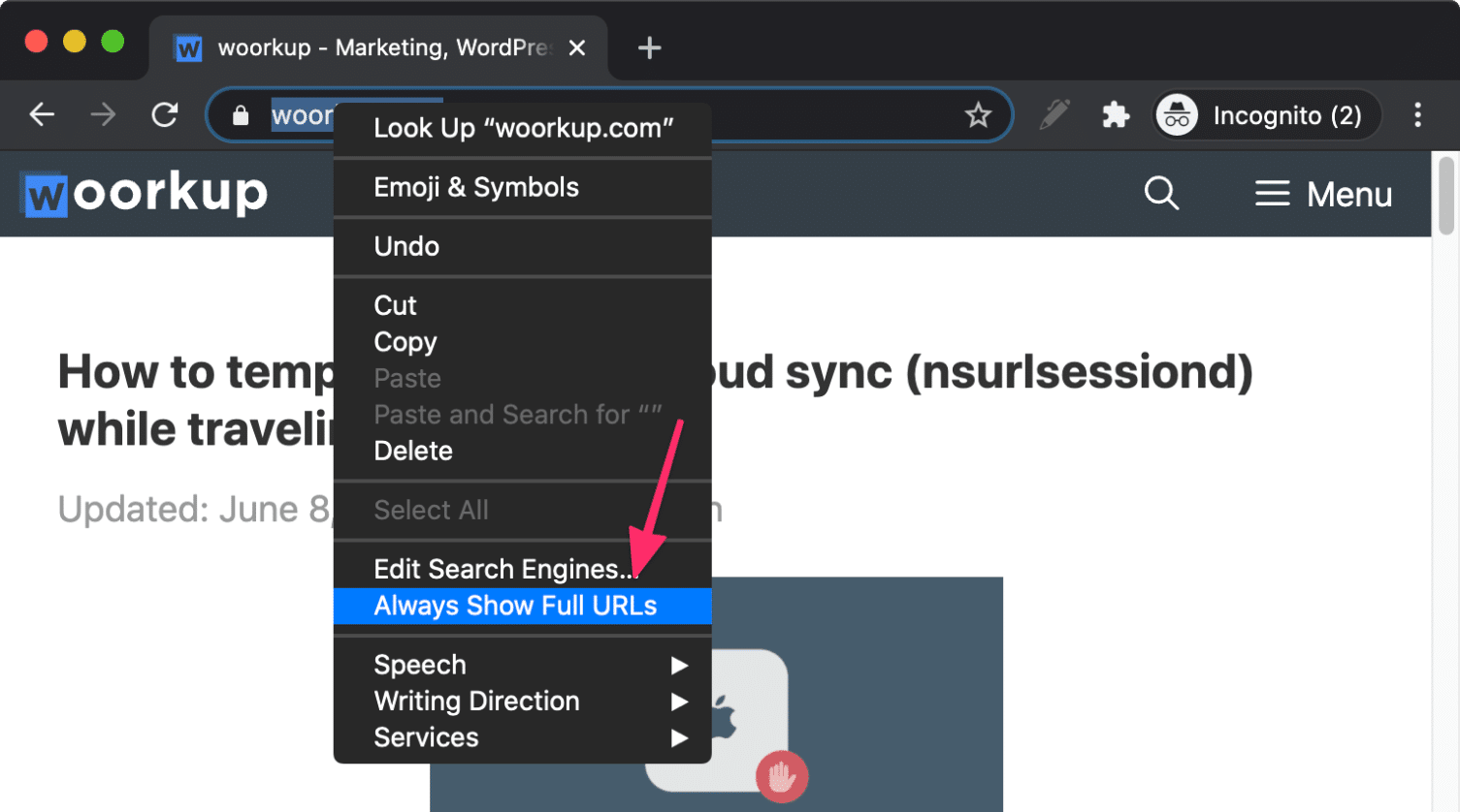 url max size chrome