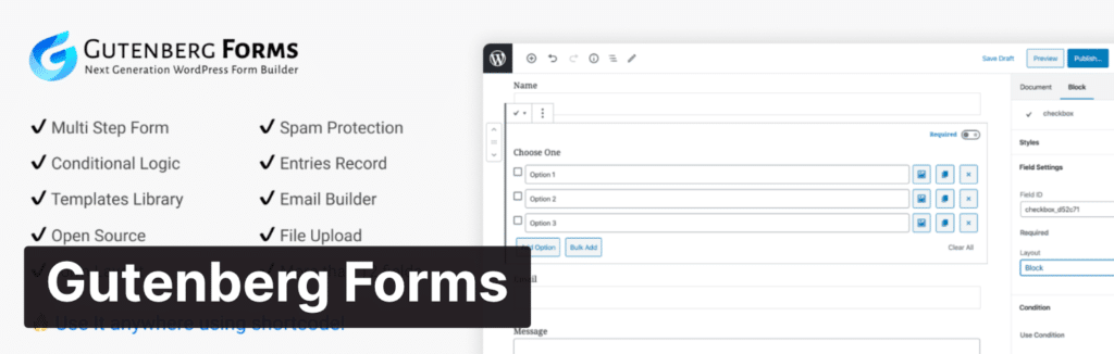 Gutenberg Forms WordPress plugin