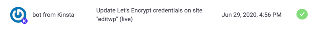 Automatically renewing SSL certificate