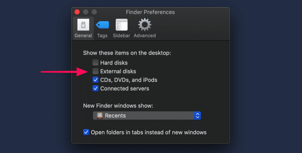 mac os show hidden files on external drive