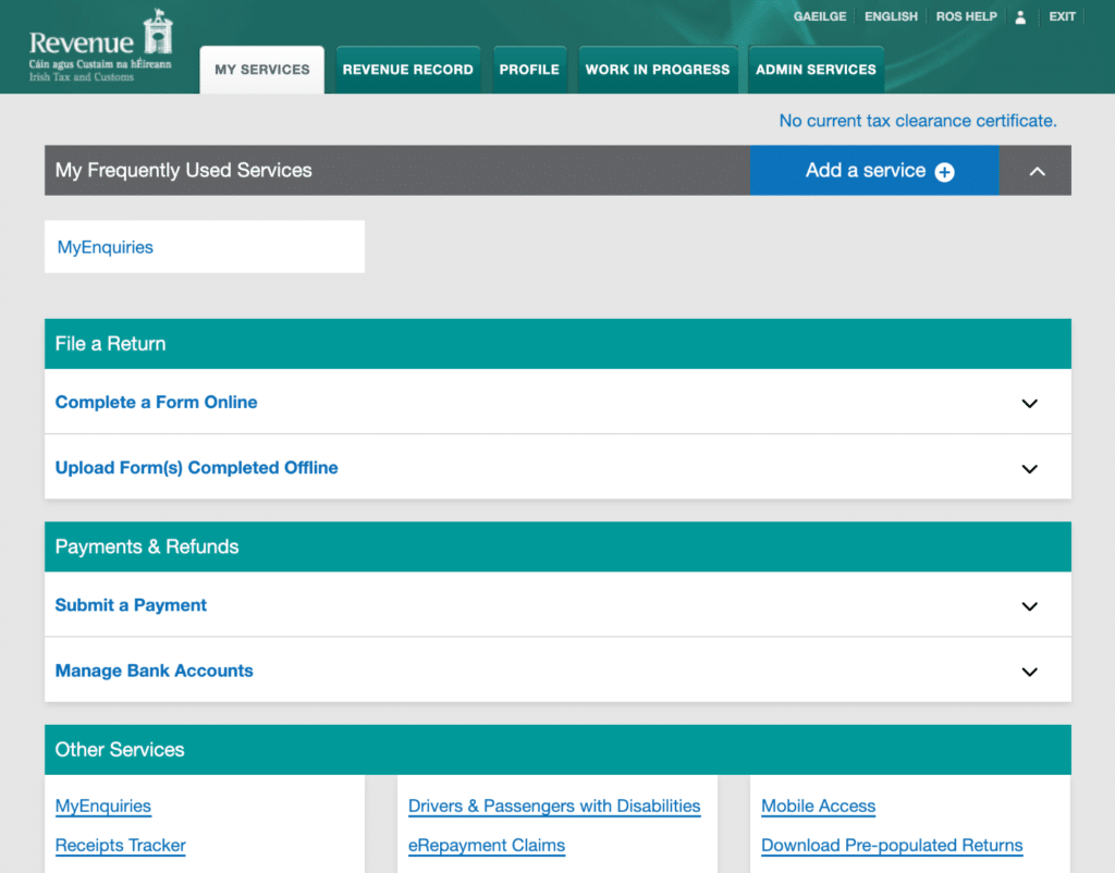 Revenue dashboard