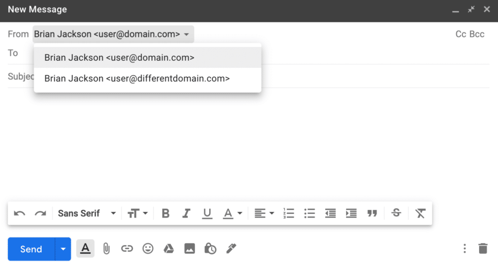 Change From email in Gmail