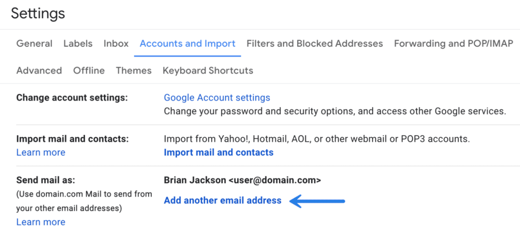 outlook add gmail alias