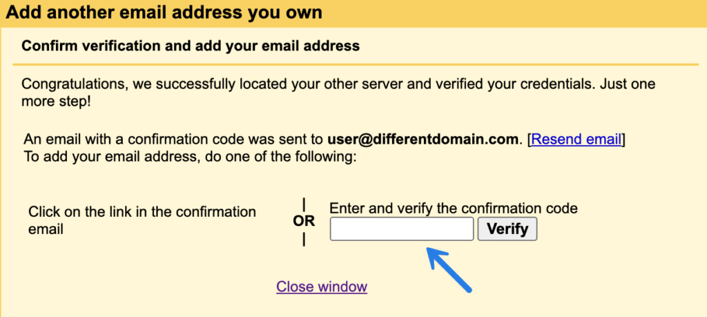 verify email address without sending email gmail