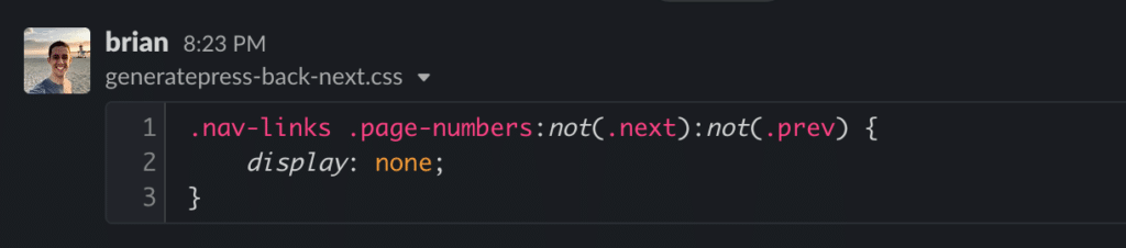 Slack code syntax highlight