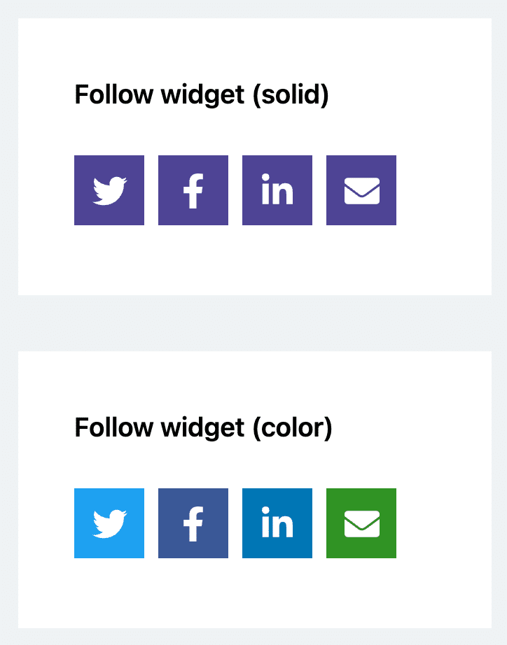 Follow widget