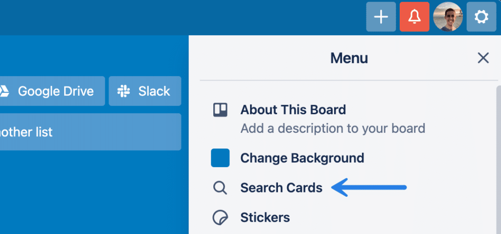 Search Trello cards