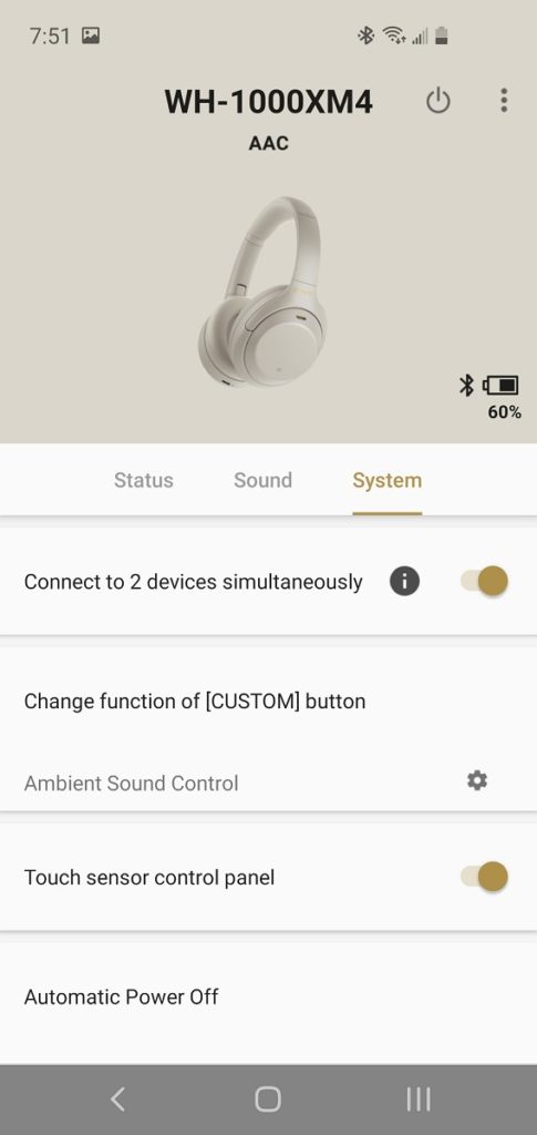 sony xm3 ambient sound control off