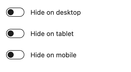 GenerateBlocks hide blocks on desktop or mobile