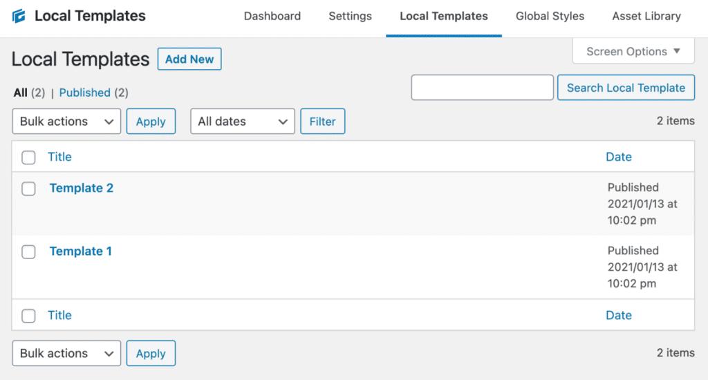 GenerateBlocks Local Templates