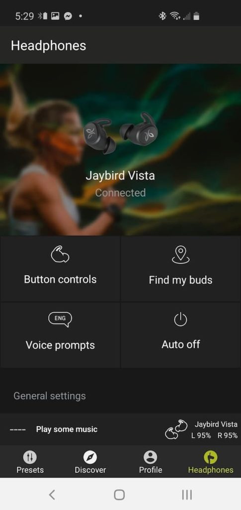 Jaybird app home